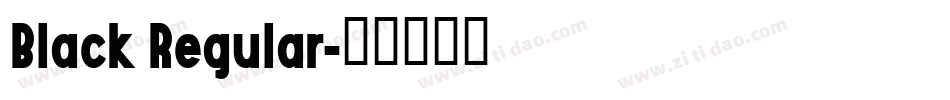 Black Regular字体转换